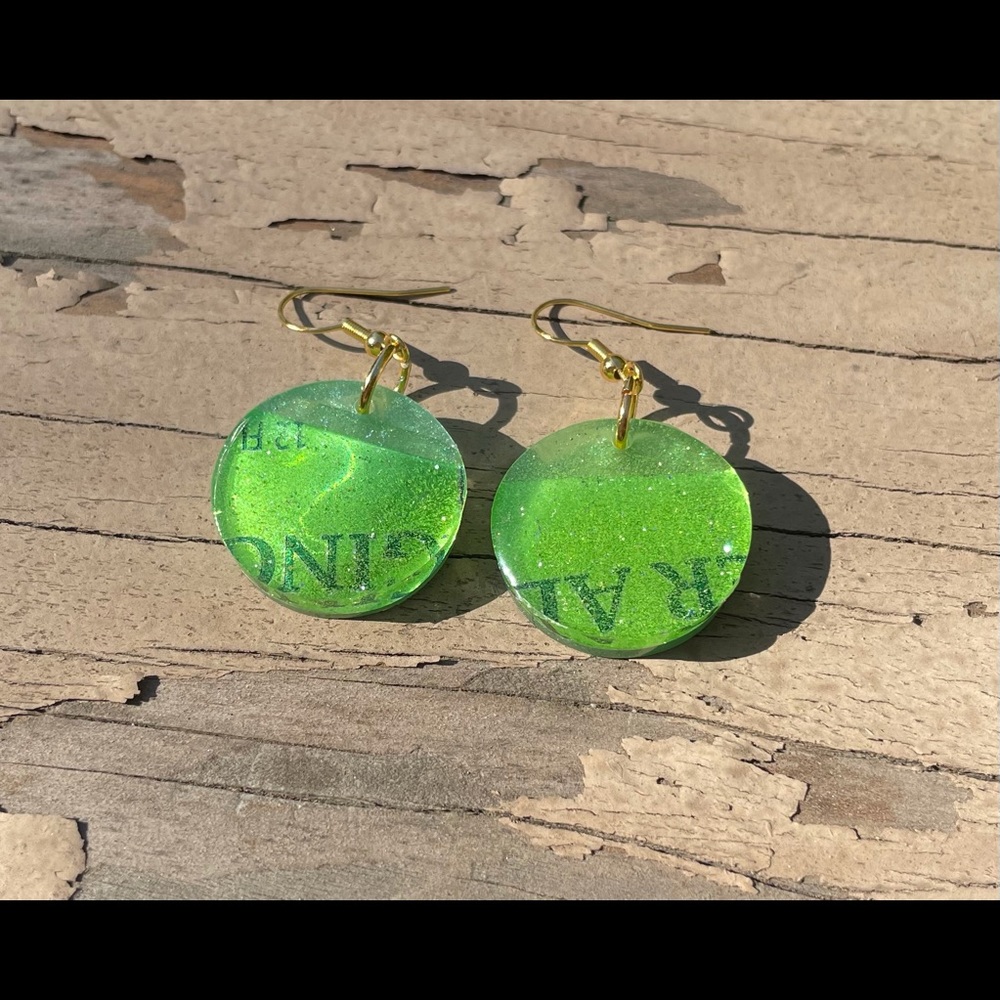 Canada Dry Ginger Ale Earrings - Handmade - Soda